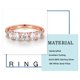 thumbnail image 5 of Anillo MOOSEA Moissanite de 5 piedras, chapado en oro rosa de 14 quilates, para mujer, 5 of 7