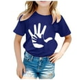 thumbnail image 2 of TZEWGL Graphic Printed Pink Color Short Sleeve Crewneck Tops For Kid Clothes For Girls Boys size 6-7T, 2 of 4