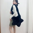 thumbnail image 4 of FNFYFH Women's Fuzzy Star Crossbody Tote Bags Furry Shoulder Bag Cute Purse Handbag, 4 of 6