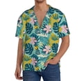 thumbnail image 2 of Picia Tropical Floral Men's Linen Shirts Short Sleeve Cuban Beach Shirts Casual Shirts Button Down Shirt for Men Beach Summer Wedding Shirt-4X-Large, 2 of 7