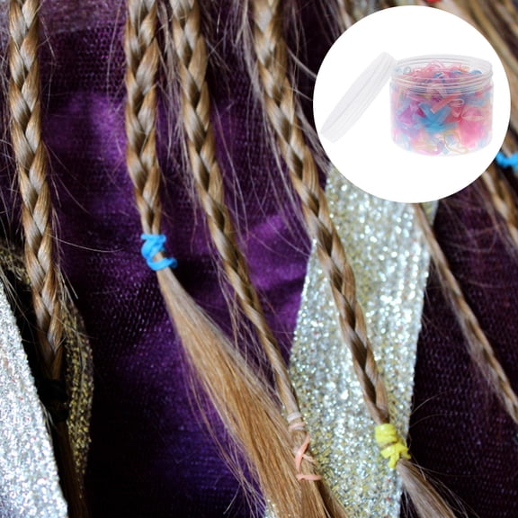 GAXIRE 500Pcs Small Elastic Hair Ties Assorted Colors Stretch Easily for Ponytail Braids and Buns