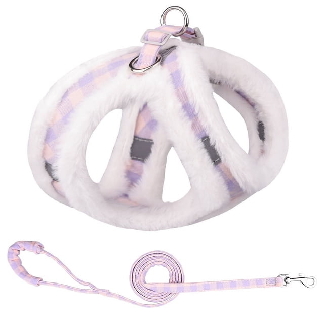 Chaleco reflectante para el pecho y la espalda para mascotas de otoño e invierno, con forro polar, cálido, correa para el pecho para perros, tracción ajustable para gatos