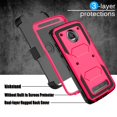 thumbnail image 5 of Moto Z2 Force Case, Moto Z2 Play Case, Mignova Heavy Duty Shockproof Full Body Protection Rugged Hybrid Case Cover with Swivel Belt Clip and Kickstand for Motorola Z Force 2017 (Pink), 5 of 7