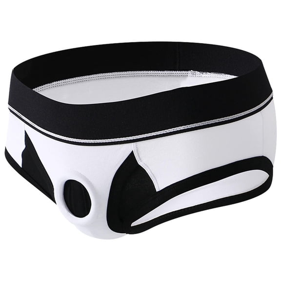 Mens Underwear Briefs Low Rise Casual Color Block Stretchy Slim Hollow-Out Breathable Support Lifting Athletic Workout Underpants