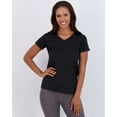 thumbnail image 2 of Real Essentials 5 Pack: Women's Short Sleeve V-Neck Activewear T-Shirt Dry-Fit Wicking Yoga Top (Available in Plus), 2 of 6