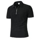 thumbnail image 4 of Ceisia Men's Slim Fit Short Sleeve Zip-Up Polo Shirt Turn-Down Collar Textured Fabric Spring Summer Shirt Gift, 4 of 9