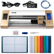 VEVORbrand Vinyl Cutter Machine, 18 in / 450 mm Max Paper Feed Cutting Plotter, Automatic Camera Contour Cutting LCD Screen Printer w/Stand Adjustable Force and Speed for Sign Making Plotter Cutter