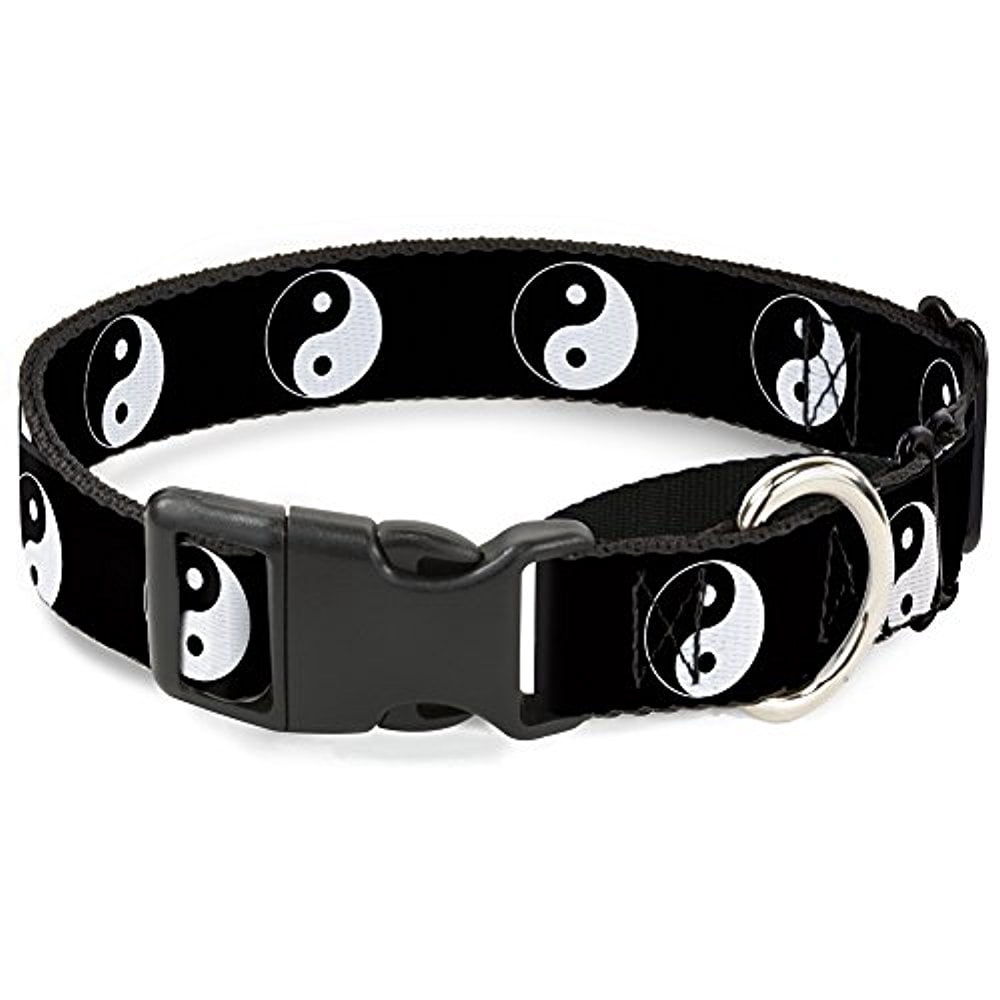 Buckle-Down Yin Yang Symbol Black White Martingale Dog Collar