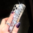 thumbnail image 3 of for iPhone 12 Pro Max Case for Women（6.7 inch），Very Shiny Luxury Bling Phone Case with 3D Glitter Sparkle Crystal Rhinestone Diamond Gems on Hard Reflective PC Back Cover for Girls（Silver）, 3 of 14