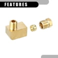 thumbnail image 6 of Unique Bargains 1 Pc M8x1 Universal 90 Degree Elbow Brass Fitting Compression - Car Fit 6mm - Brass Gold Tone, 6 of 6