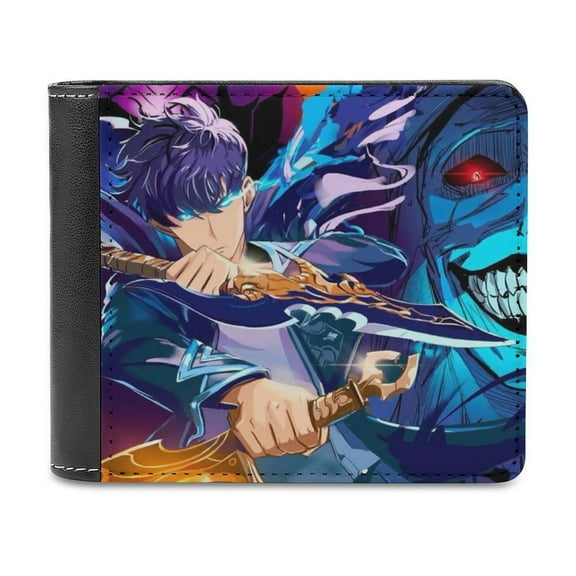 Solo Leveling Slim Bifold Wallet Purse Leather Wallets for Men Women Card Holder Wallets - Thin & Stylish