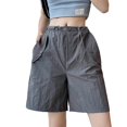 thumbnail image 1 of Pantalones cortos Cargo de secado rápido para mujer, ropa de playa para el hogar, ocio, para interiores y exteriores, holgados, a la moda, novedad de verano, 1 of 4