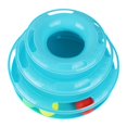 thumbnail image 3 of Funny Cat Pet Toy Cat Toys Intelligence Triple Play Disc Cat Toy Balls Cat Crazy Ball Disk Interactive Toy for IQ Training Blue, 3 of 11