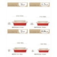 thumbnail image 2 of Rectangular Porcelain Baking Dish Set, 4 Piece Red, Multi-Size Kitchen Cookware, 2 of 7