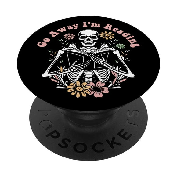 PopSockets Funny Go Away Estoy leyendo Skeleton PopGrip