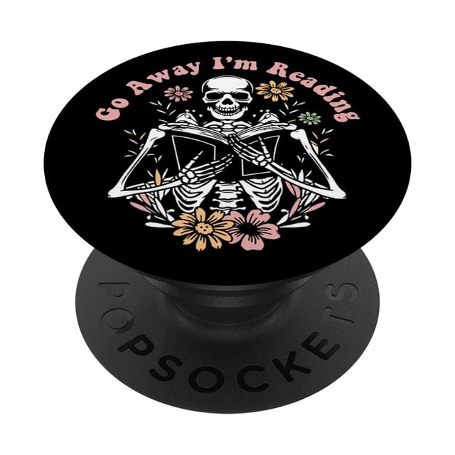 PopSockets Funny Go Away Estoy leyendo Skeleton PopGrip