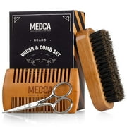 MEDca Wooden Beard Comb Set Head Hair & Mustaches Men's Grooming Kit