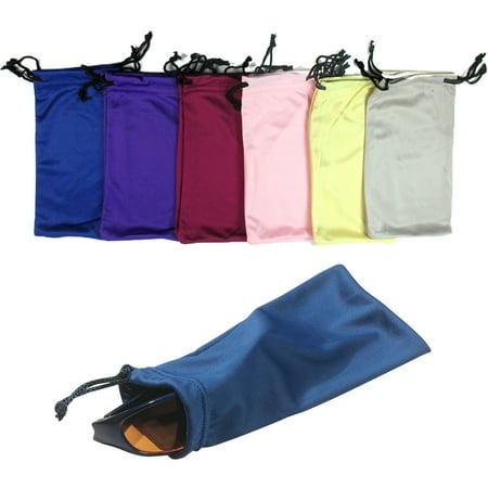 - 6 Micro Fiber Sunglasses Sunglass Carrying Pouch Case Bag Storage Sleeve Holder