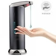 thumbnail image 1 of Stainless Steel Automatic Soap Dispenser  Infrared Sensor Touchless Soap Dispenser with Waterproof Base for Restaurant Kitchen Bathroom Hotel - 250ML, 1 of 8