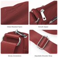 thumbnail image 7 of KXF Women Nylon Crossbody Satchel Purse, Lightweight Waterproof Multi Pocket Handbag for Daily Commute, 7 of 7