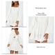thumbnail image 5 of Vestido fluido para mujer, vestido de cuello cuadrado para mujer, vestido mini de color puro para mujer, vestido de verano con lazo en la espalda para mujer Características principales, 5 of 6
