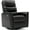 Black, variant on Sailvan Recliner Chair for Adults, Rocker Reclining Chair for Nursery, Leather Swivel Sofa with Adjustable Backrest and Footrest, for Small Spaces, Living Room, RV（Orange）