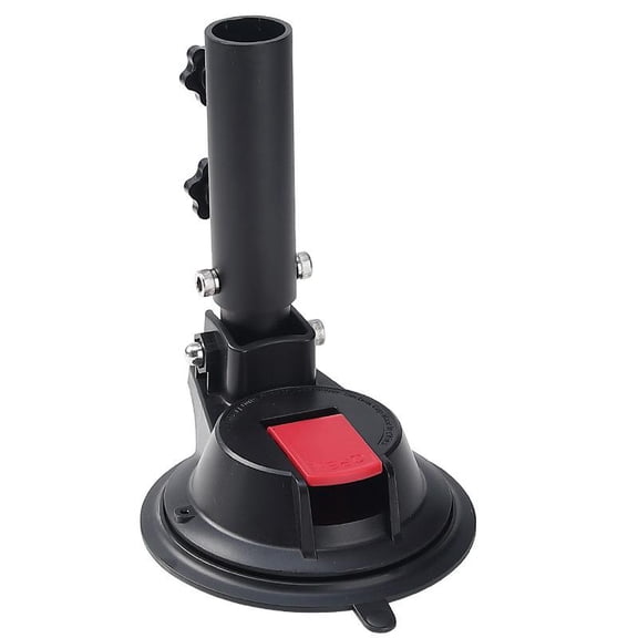 Car Flag Mount Heavy Duty Suction Cup Flag Holder, Adjustable Aluminum Flagpole Mount, 360 Rotatable Vehicle Flags Base for SUV/RV/Truck, Strong Vacuum Cup for Outdoor Events, Team & Holiday