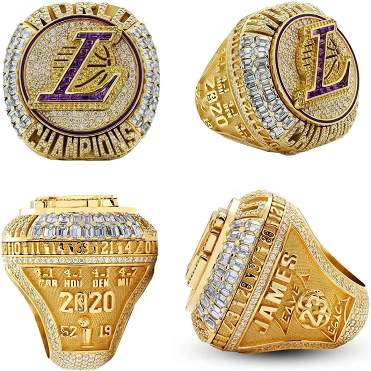 2020 Lakers Championship Ring 2020 Official Version Detachable Ring Replica Lebron LA Champions Ring with Championship Ring Wooden Box for Collection Fans Gift 