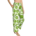 thumbnail image 2 of Xecao Green Various Lemons Women's Straight Lounge Pajama Pants: The Epitome of Relaxed Sleepwear, 2 of 9