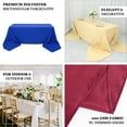 thumbnail image 4 of Efavormart 90x132" Seamless Premium Burgundy 200 GSM Linens Polyester Rectangle Tablecloth Commercial Grade For Wedding Banquet Restaurant, 4 of 11