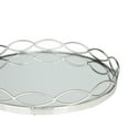 thumbnail image 4 of DecMode 18", 14"W Silver Stainless Steel Mirrored Tray, 2-Pieces, 4 of 7