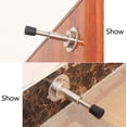 thumbnail image 4 of Butée Hydraulique pour Porte - Acier Inoxydable 103mm avec Caoutchouc, Réglable 0-83mm, Installation Double : Vis & Auto-Adhésif, Argent/noir/or, Résistant aux Rayures, Protection Murale & Panneau de Porte, Lot de 2, 4 of 6
