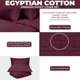 thumbnail image 4 of Superior Egyptian Cotton 400 Thread Count Duvet Cover Set, Twin, Plum, 4 of 11
