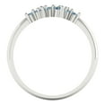 thumbnail image 5 of 0.17 ctw Wedding Band for Women - 18K White Gold Blue Moissanite Stackable Eternity Ring, 5 of 6