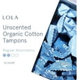 thumbnail image 5 of LOLA Regular Organic Tampons - 32 Count - Regular Non-Toxic Tampons, 100% Organic Cotton Tampon, Period Feminine Hygiene, Feminine Care Product Multipack, HSA FSA Approved, 5 of 6