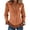 Brown, variant on Womens Suede Fringe Button Down Shirt, Long Sleeve Slim Fit V Neck Top Retro Western Cowgirl Solid Color Blouse Beige S