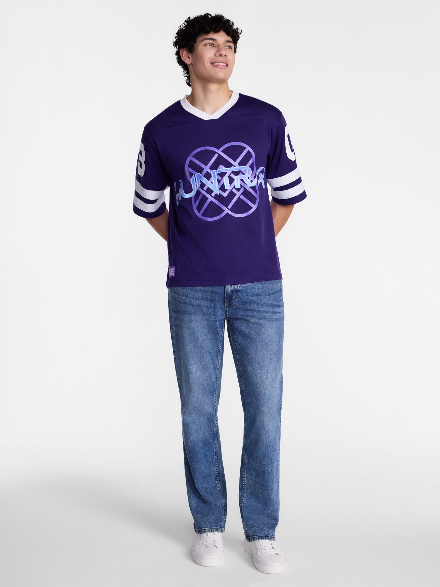 KPop Demon Hunters Men's & Big Men's Huntrix Graphic Jersey, Sizes XS-5XL