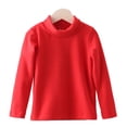 thumbnail image 1 of Laklulu - Camisetas de polar para niños, cuello alto, suaves, unisex, de algodón con elastano, manga larga, cuello alto, para niñas, 1 of 5