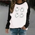 thumbnail image 2 of Tnhcen Women's Halloween Oversized Crewneck Sweatshirt - Plus Size Long Sleeve Spooky Print Fall Essentials Casual Home/Outdoor S-3XL, 2 of 7