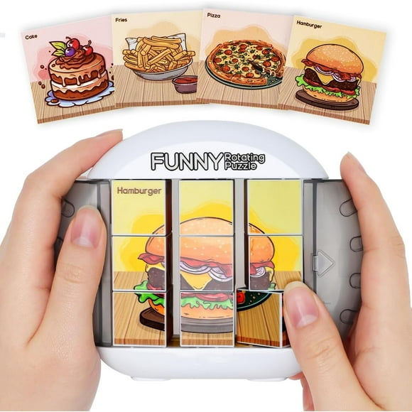 Rotating Puzzle for Kids – Funtogether Toys, 4-in-1 Travel Puzzle Set, Car & Airplane Designs, Road Trip Activities, Fine Motor Skills, Gift for Ages 3+