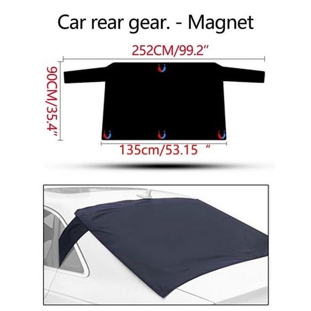 Fiudx Funda Magnética para Parabrisas de Coche, Protección para Todo Tipo de Clima, Parasol y Protector de Nieve, Fácil Instalación, Uso Versátil En Exteriores, Ajuste Universal para La Mayoría de Ve
