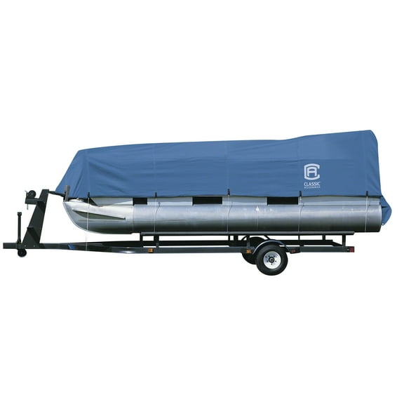 Classic Accessories Stellex Pontoon Boat Cover, Fits Pontoon Boats 21' - 24' L x 102" W, Trailerable Boat Cover with Polyester Fade-Resistant Fabric, Model B