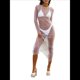 thumbnail image 1 of Vestido de Transparente con Perlas y Diamantes de Imitación para Mujer. Traje de Baño Tipo Bikini. S, 1 of 10