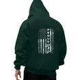 thumbnail image 4 of Proud Dad Hoodie Comfortable Cotton Blend Sweatshirt with American Flag Design Pink, 4 of 5