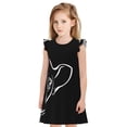 thumbnail image 1 of Balery French Bulldog Camisón de princesa para niñas, pijama de algodón con mangas abullonadas, suave y bonito.-Medium, 1 of 6
