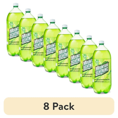 (8 pack) Great Value Mountain Lightning Citrus Flavored Soda Pop, 2 Liter Bottle