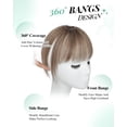 thumbnail image 2 of Clip in Bangs Bangs Hair Clip Fake Bangs Clip In Bangs Real Human Hair Hairpieces Ombre Blonde 360° Cover Clip on Bangs for Women Fringe with Temples Wispy Bangs Clip In Hair Extensions French Bangs, 2 of 10