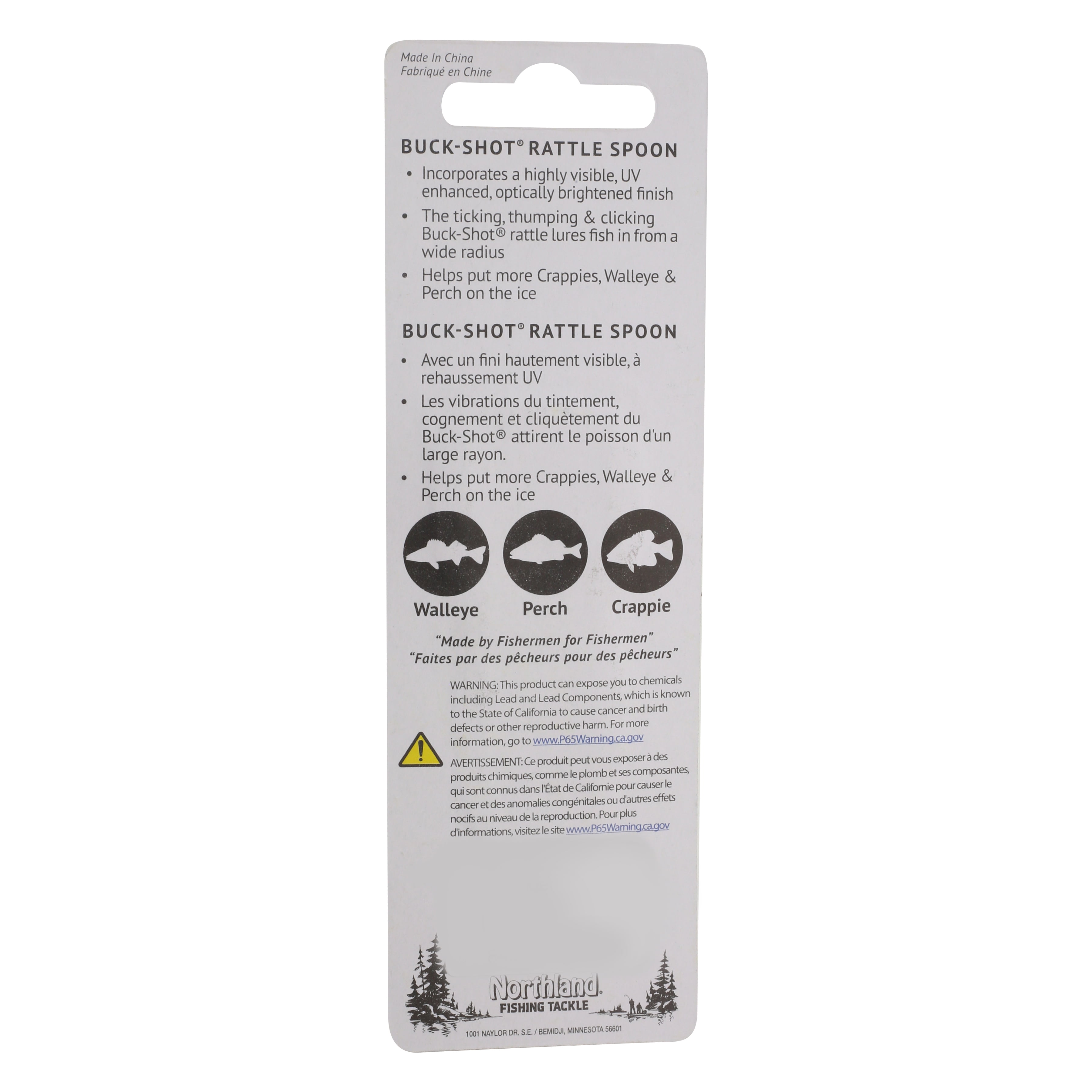 Northland Tackle UV Buck-Shot Spoon, Freshwater, Firetiger