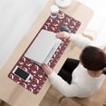 thumbnail image 3 of Long Mouse Pads for Desk,Red Christmas Deer Pattern Desk Mats on Top Of Desks, Desk Mouse Pad Extra Large with 3mm Non-Slip Base and Stitched Edge for Gaming,Office,Work,Home 31.5x11.8in, 3 of 5
