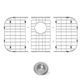 thumbnail image 4 of Protectores De Fregadero Para Fregadero De Cocina De 26.0 X 14.0 In, Protector De Fregadero De Acero Inoxidable Con Orificio De Drenaje Trasero, Rejilla Para Fregadero Para La Parte Inferior Del Frega, 4 of 5